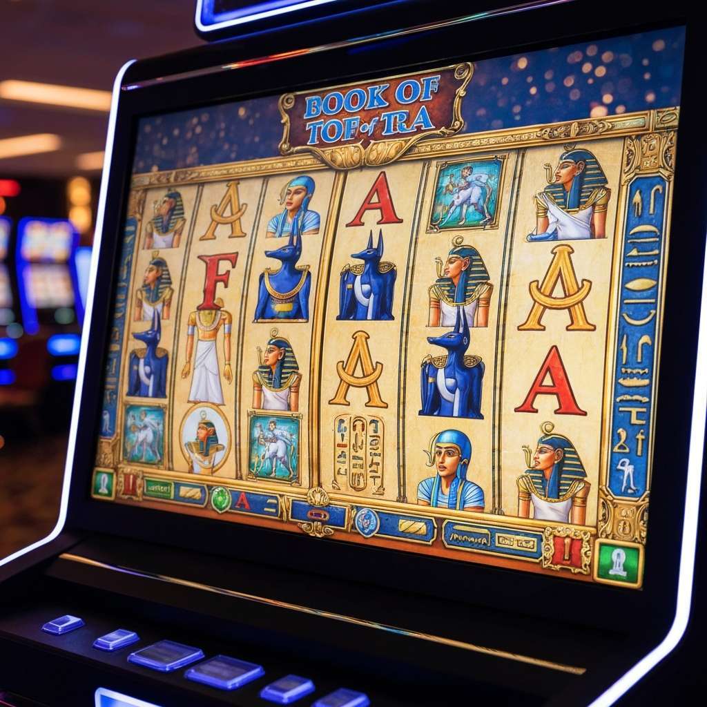 Book of Ra Personen spielen Poker am grünen Spieltisch mit Croupier im Casino
